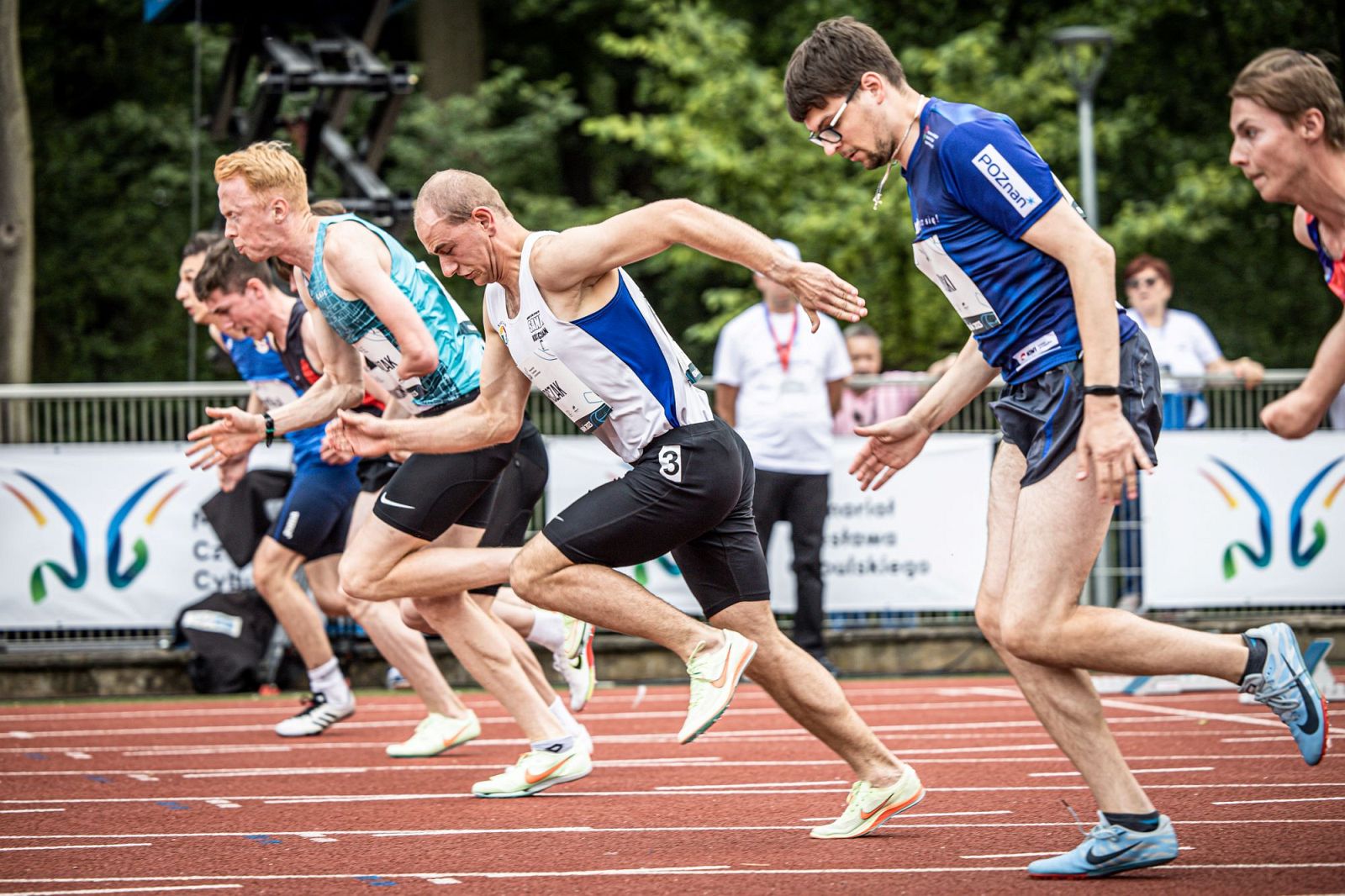 Memoriał Czesława Cybulskiego - biegacze 100metr&oacute;w paraathletics (fot. Klaudia Berda)